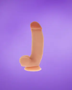 Toyjoy Get Real 7" - Élethű dildó herékkel (18cm) -natúr