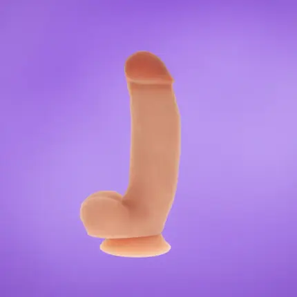 Toyjoy Get Real 7" - Élethű dildó herékkel (18cm) -natúr