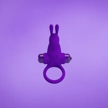 Pretty Love - Rezgős nyuszis péniszgyűrű (lila)