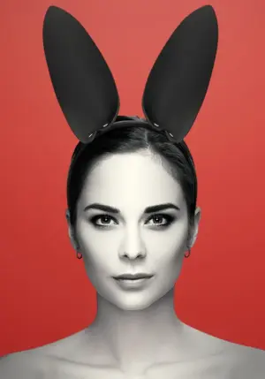 Coquette - Nyuszifüles fejpánt (fekete)