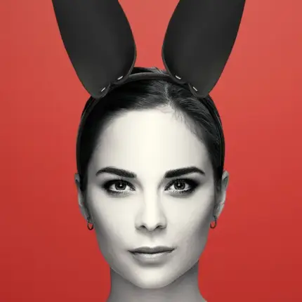 Coquette - Nyuszifüles fejpánt (fekete)