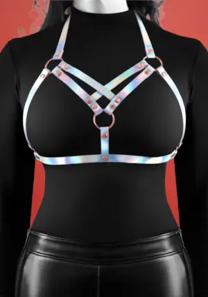 Cosmo Harness Vamp - Szivárványos hám