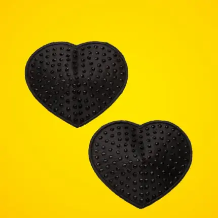 Calexotics - Szív alakú mellbimbó tapasz (fekete)