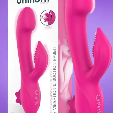 Ünihörn Magnoliapink - Akkus csiklókaros vibrátor szívófuncióval (pink)