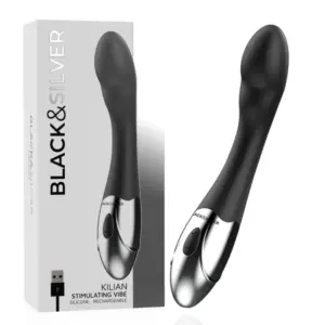 Black & Silver - Akkus g-pont vibrátor (fekete-metál) - Image 3