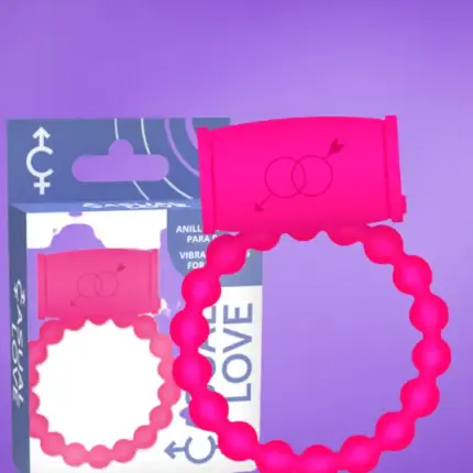 Casual Love - Vibrációs péniszgyűrű (pink)