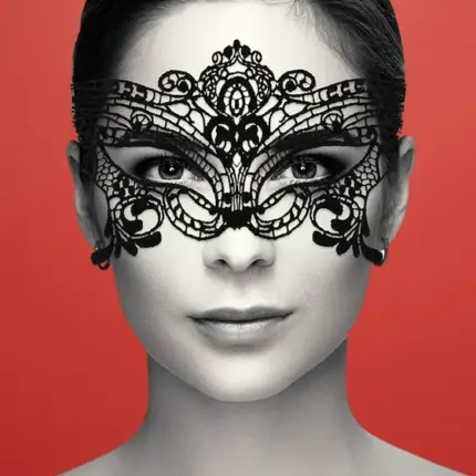 Coquette - Csipke maszk (fekete)