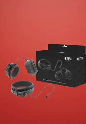 Fetish Submissive - Nyakörv bilinccsel (fekete)