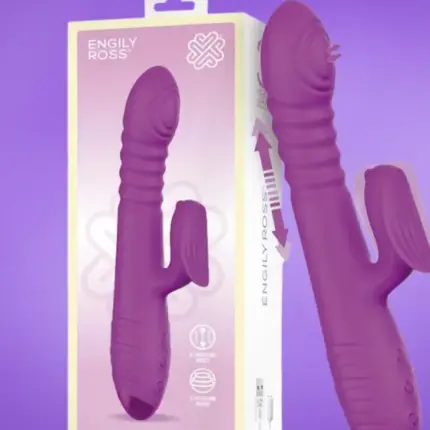 Engily Ross Fenyx - Pulzáló és lökő vibrátor csiklókarral (lila)