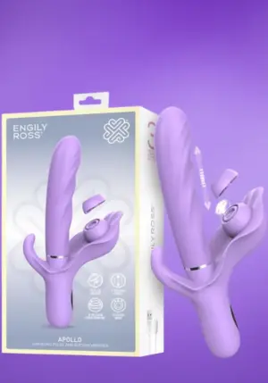 Engily Ross Bacall - Csiklóizgatós vibrátor toló, pulzáló és szívó funkcióval (lila)