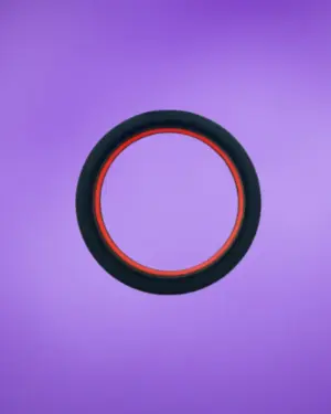 Beast Rings 36 mm - Szilikon péniszgyűrű (fekete-piros)