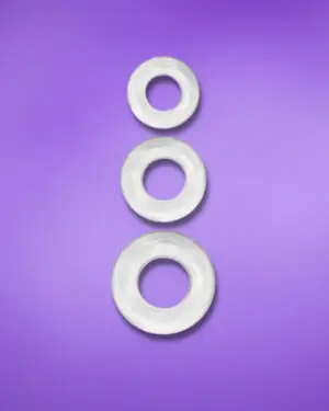 Beast Rings Round Set - Péniszgyűrű szett (átlátszó)