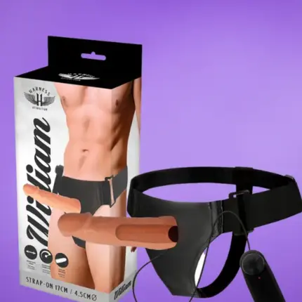 Harness Attraction Willian - Felcsatolható üreges vibrátor (natúr)