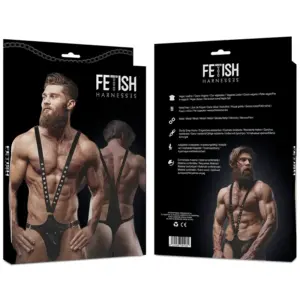 Fetish Submissive - Férfi hám alsóval (fekete) - Image 5