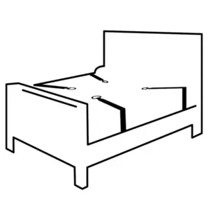 Darkness - Ágyhoz kötöző szett (fekete) - Image 5