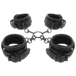 Fetish Submissive - Keresztpántos bilincs szett (fekete) - Image 2