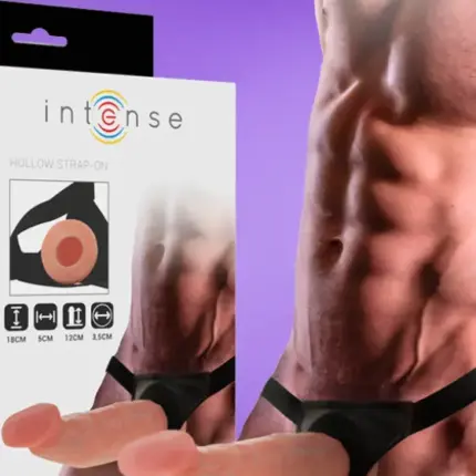 Intense - Felcsatolható üreges dildó (18cm)
