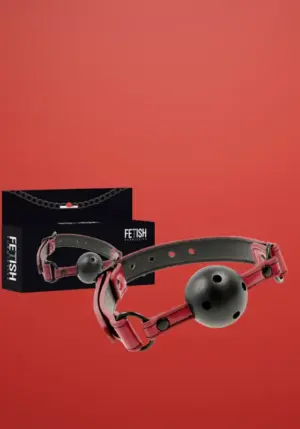 Fetish Submissive - Vegán bőr szájpecek (bordó)