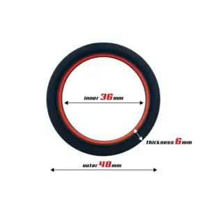 Beast Rings 36 mm - Szilikon péniszgyűrű (fekete-piros) - Image 4