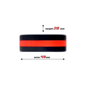 Beast Rings 36 mm - Szilikon péniszgyűrű (fekete-piros) - Image 3