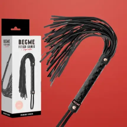 Begme Black Edition - Vegán bőr ostor (fekete)