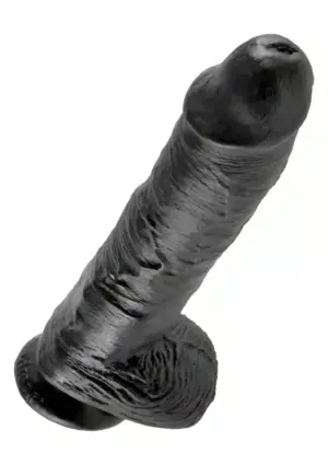 King Cock 10" - Herés nagy dildó (25 cm) - fekete - Image 2