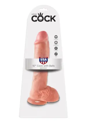 King Cock 10" - Herés nagy dildó (25 cm) - natúr - Image 3