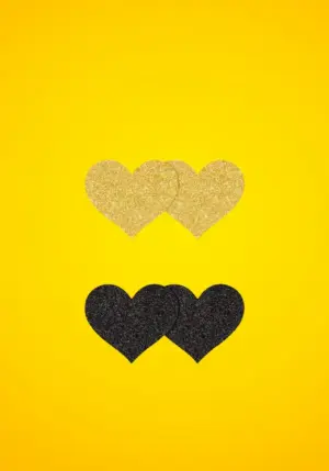 Nsnovelties - Bimbómatrica szett (fekete-arany szív)