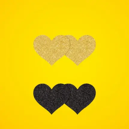 Nsnovelties - Bimbómatrica szett (fekete-arany szív)