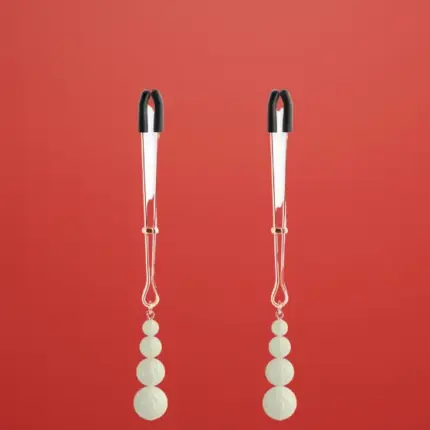 Bound G2 - Mellbimbó csipesz sötétben világító gyöngyökkel (rosegold)