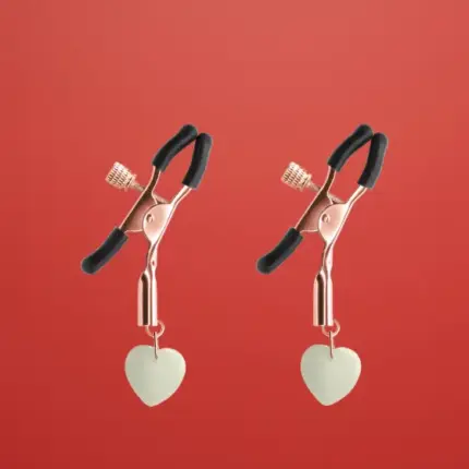 Bound G3  - Mellbimbó csipesz szív dísszel (rosegold)