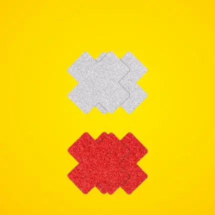 Nsnovelties - Bimbómatrica szett ( piros/ezüst kereszt)