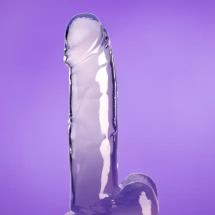 King Cock Clear 7" - Zselés tapadótalpas dildó herékkel