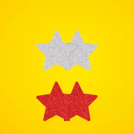 Nsnovelties - Bimbómatrica szett ( piros - ezüst csillag)