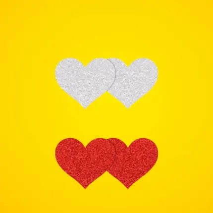 Nsnovelties - Bimbómatrica szett ( piros - ezüst szív)