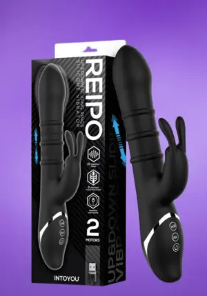 Intoyou Reipo - Lökő vibrátor nyuszis csiklókarral (fekete)