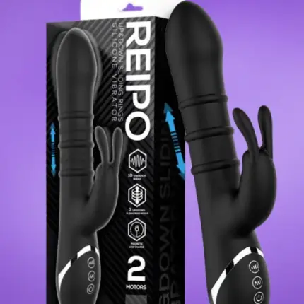 Intoyou Reipo - Lökő vibrátor nyuszis csiklókarral (fekete)