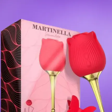 Martinella -  Rózsa alakú csiklóizgató (piros)