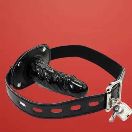 Fetish Addict - Pénisz alakú szájpecek (fekete)