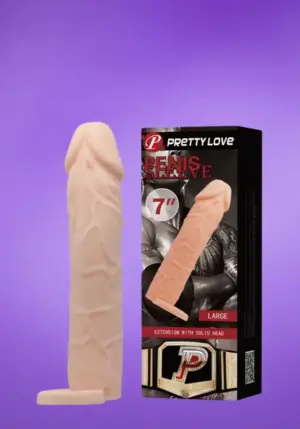 Pretty Love Penis Sleeve 7" - Péniszköpeny (natúr)
