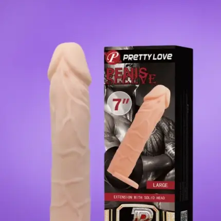 Pretty Love Penis Sleeve 7" - Péniszköpeny (natúr)