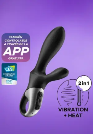 Satisfyer Heat Climax+ - Okos, melegítő,karos análvibrátor (fekete)