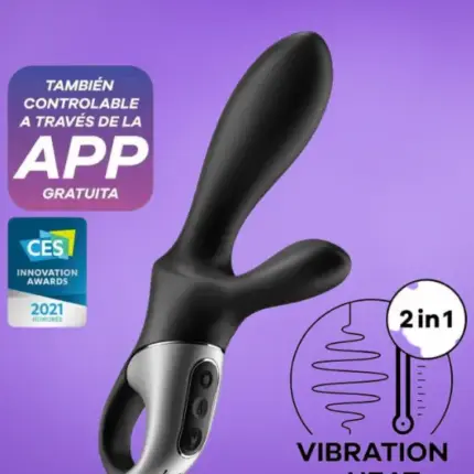 Satisfyer Heat Climax+ - Okos, melegítő,karos análvibrátor (fekete)