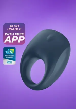 Satisfyer Strong One - Okos, akkus, vibrációs péniszgyűrű (kék)
