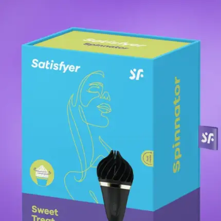 Satisfyer Sweet Treat - Akkus, forgó csiklóvibrátor (fekete)