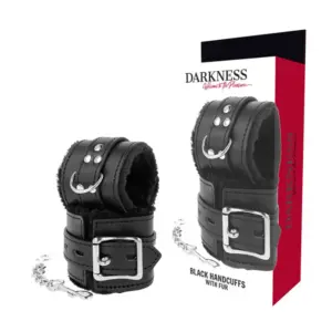 Darkness - Csukló bilincs karabineres lánccal (fekete) - Image 3