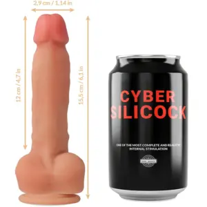 Cyber Silicock - Tapadótalpas dildó herékkel (15,5cm) - Image 4