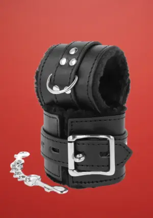 Darkness - Csukló bilincs karabineres lánccal (fekete)