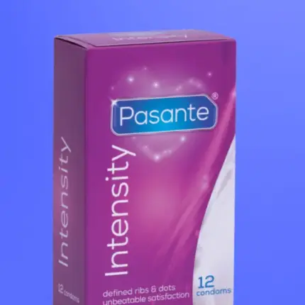 Pasante Intensity - Bordázott, pontozott óvszer (12 db)