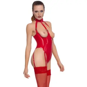 Black Level - Nyitott, nyakpántos body (piros) - Image 3